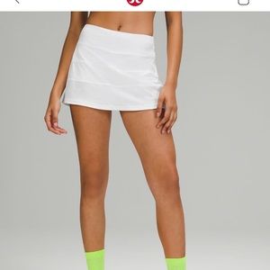 Lululemon Pace Rival Mid-Rise Skirt White